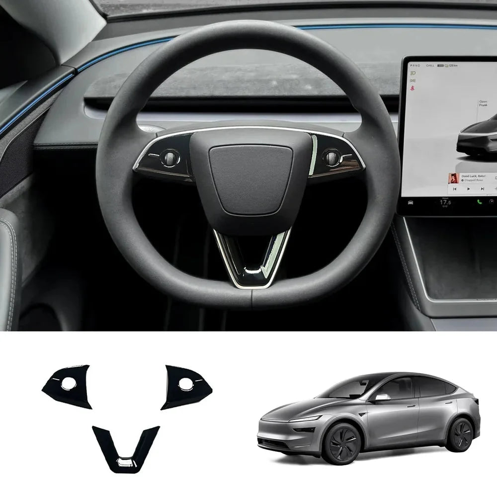 ABS Steering Wheel Trim Cover Kit for Tesla Model Y Juniper 2025+