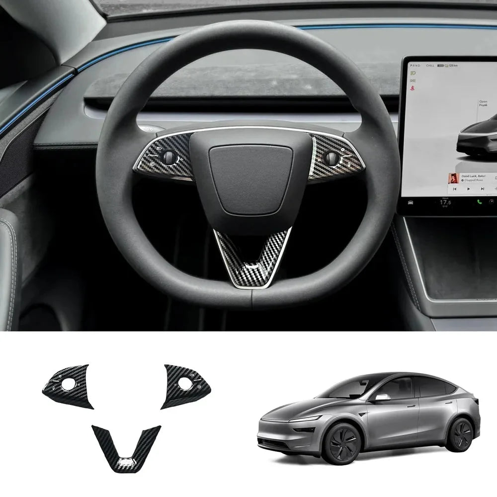 ABS Steering Wheel Trim Cover Kit for Tesla Model Y Juniper 2025+