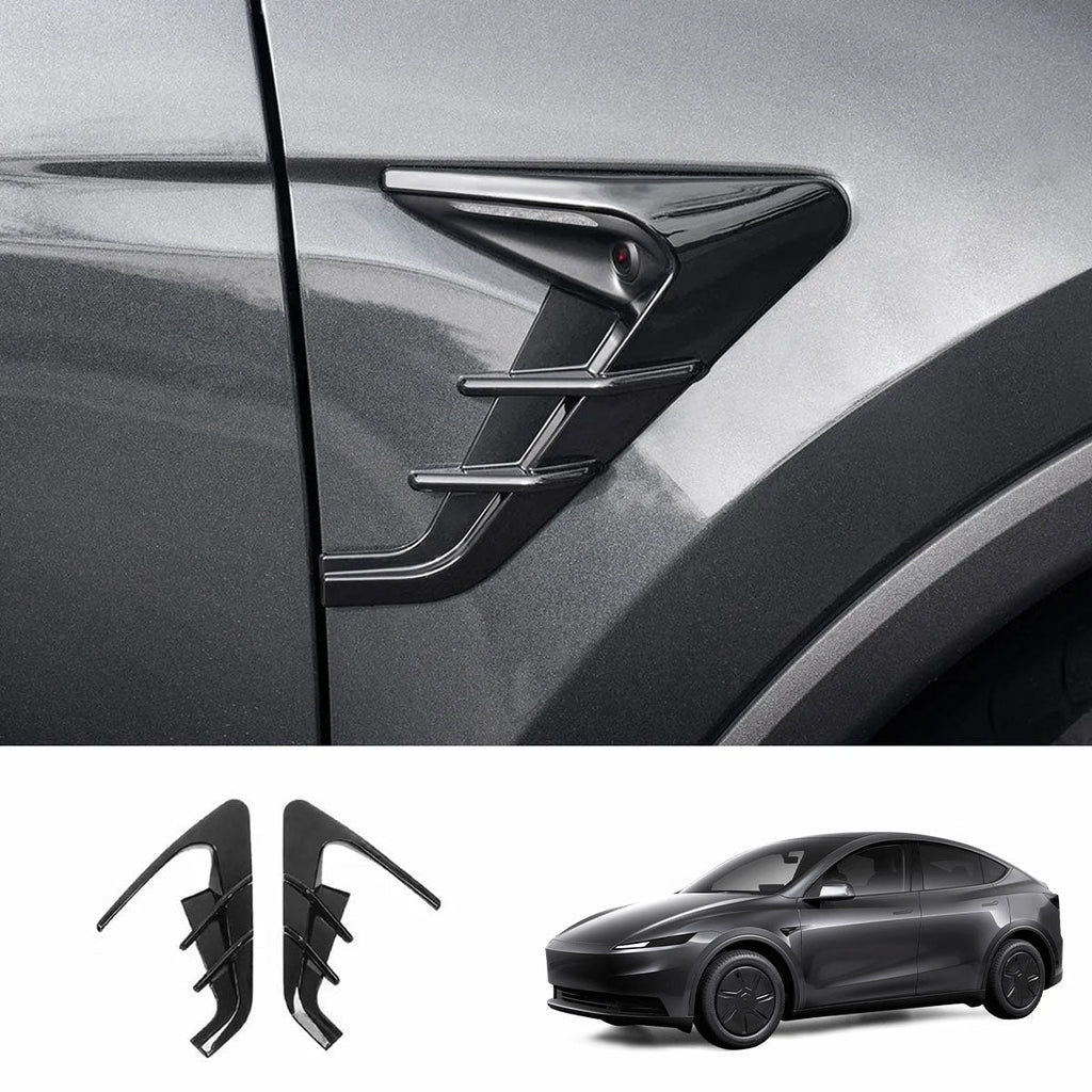 ABS Turn Signal & Camera Covers with Air Blades for 2026 New Tesla Model Y Standard
