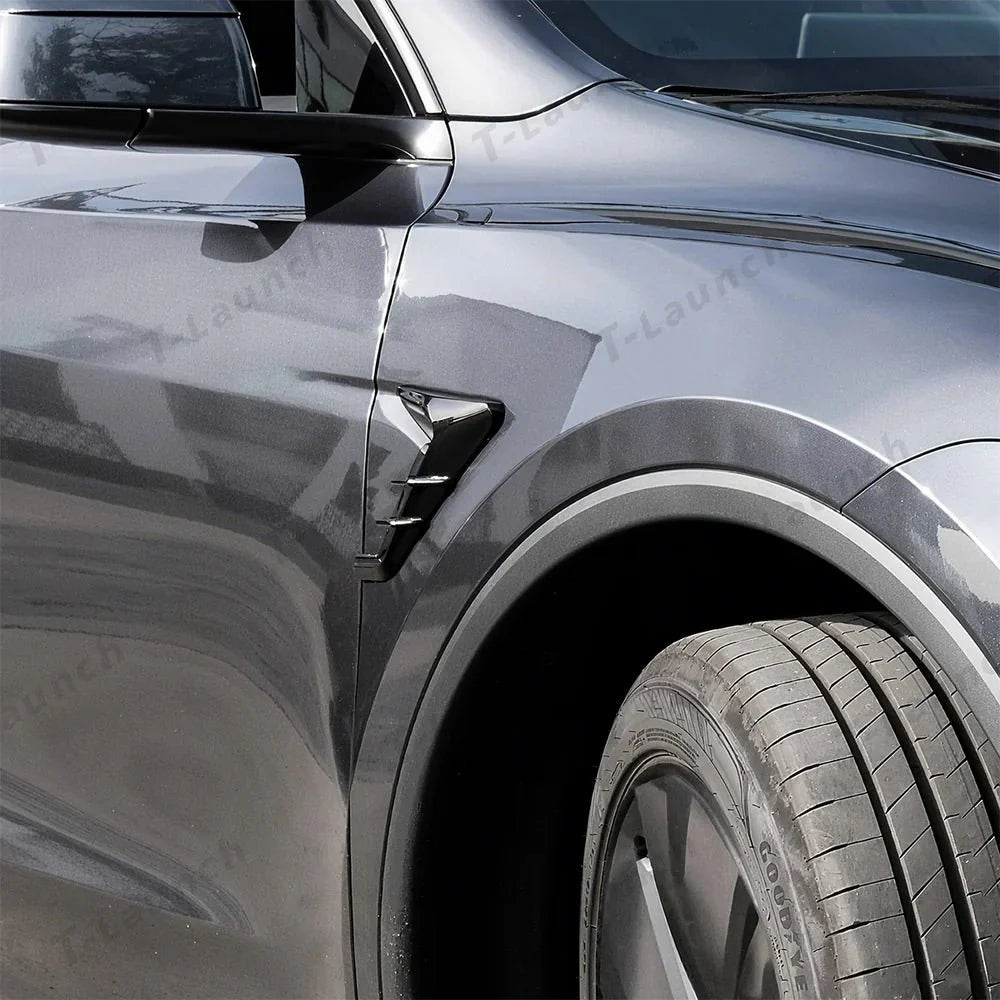 ABS Turn Signal & Camera Covers with Air Blades for 2026 New Tesla Model Y Standard