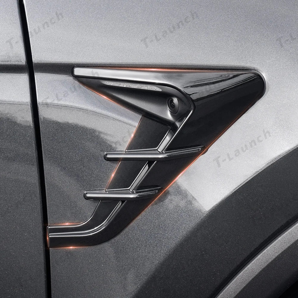 ABS Turn Signal & Camera Covers with Air Blades for Tesla Model Y Juniper 2025+