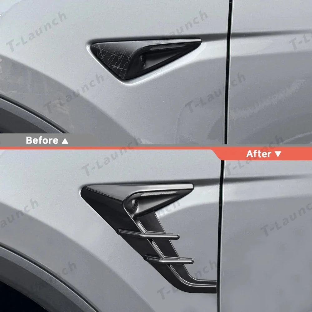 ABS Turn Signal & Camera Covers with Air Blades for 2026 New Tesla Model Y Standard