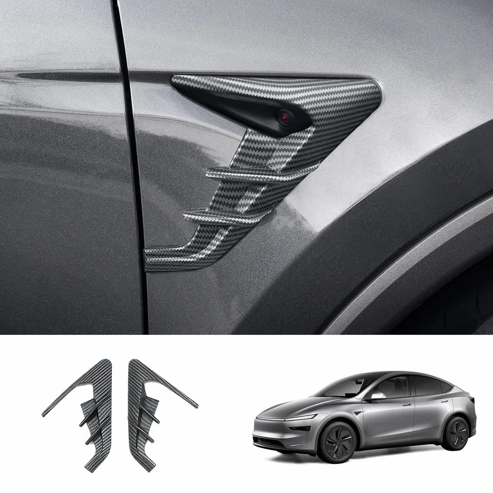 ABS Turn Signal & Camera Covers with Air Blades for Tesla Model Y Juniper 2025+