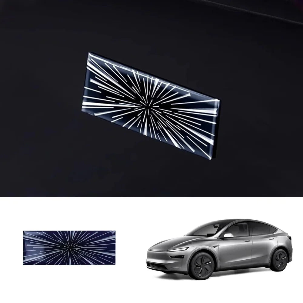 Adhesive Time Tunnel Rear Emblem Badge for Tesla Model Y Juniper 2025+