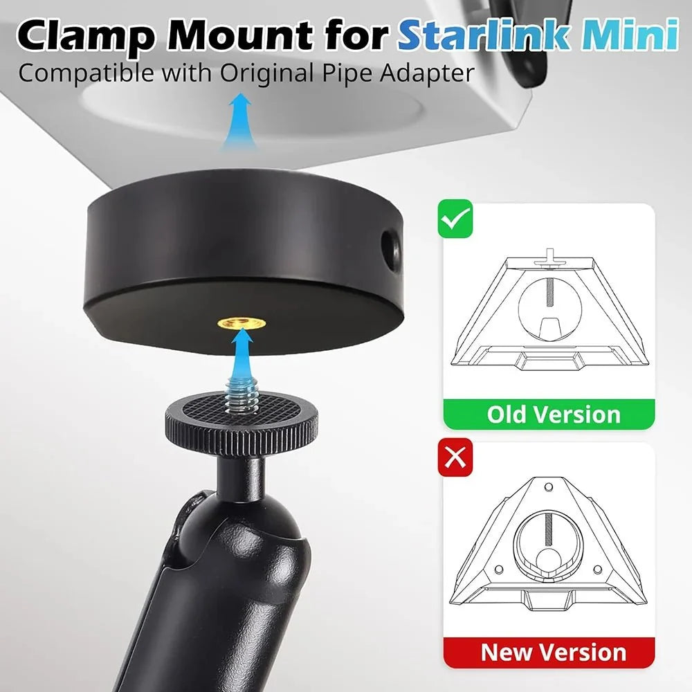 Adjustable Clamp Mount Kit for Starlink Mini Dish