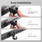 Adjustable L-Track Single Stud Gear Hook for Cybertruck