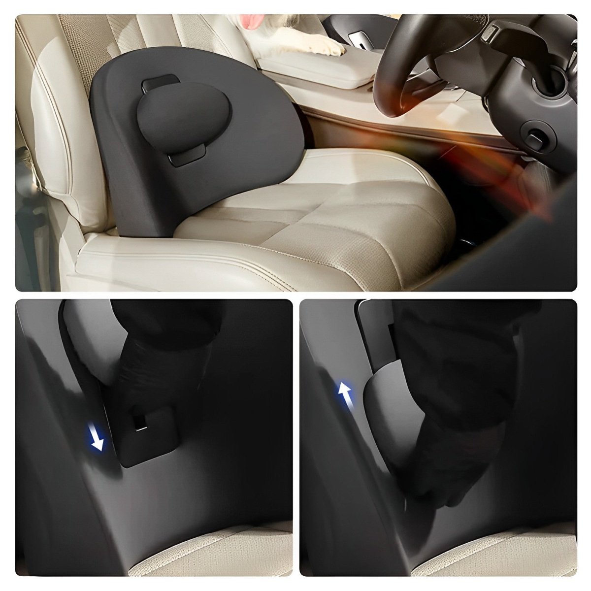 Adjustable Lumbar Pillow and Neck Pillow for Tesla Model 3/Y/S/X/Cybertruck