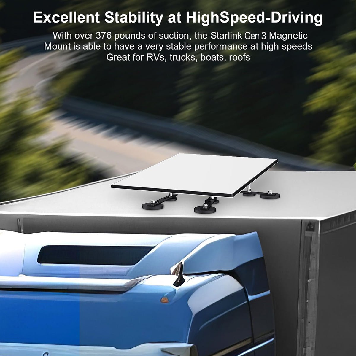 Adjustable Magnetic Roof Mounting Kit for Starlink Gen 3
