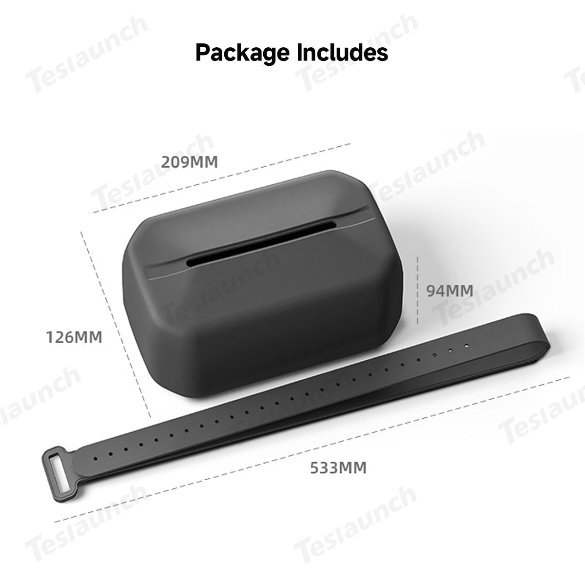 Adjustable Silicone Tissue Box for Tesla Model Y Juniper 2025+