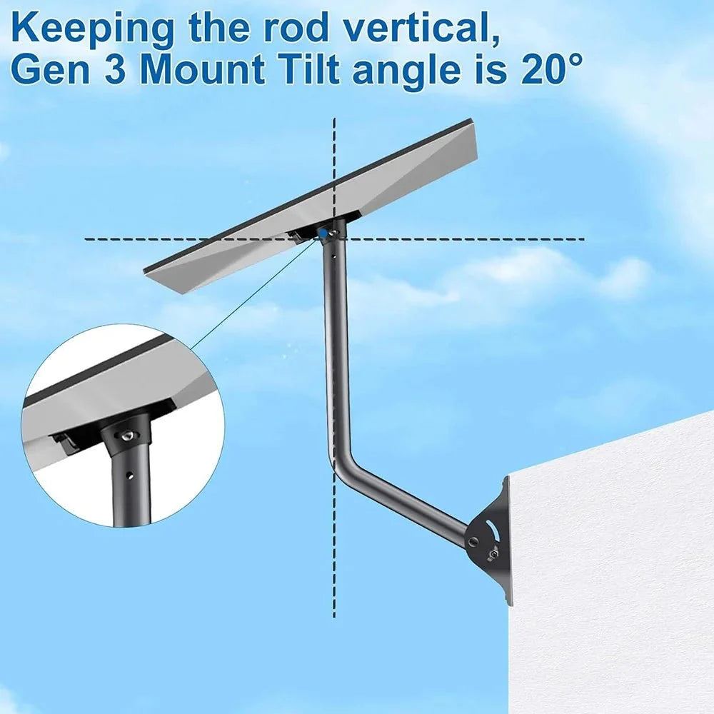 Adjustable Wall & Roof Mount Kit for Starlink Gen 3 Standard Dish