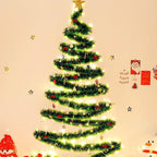 DIY Spiral Wall Christmas Tree With LED Lights