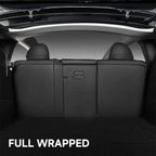 Alcantara All-Inclusive Seat Covers for Tesla Model 3 (2018-2025+) / Model Y (2021-2025+) (Luxury Red Stitching Design)