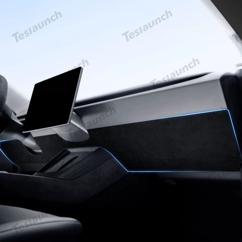 Alcantara Anti-kick Stickers Under the Dashboard For 2024+ Model 3 Highland