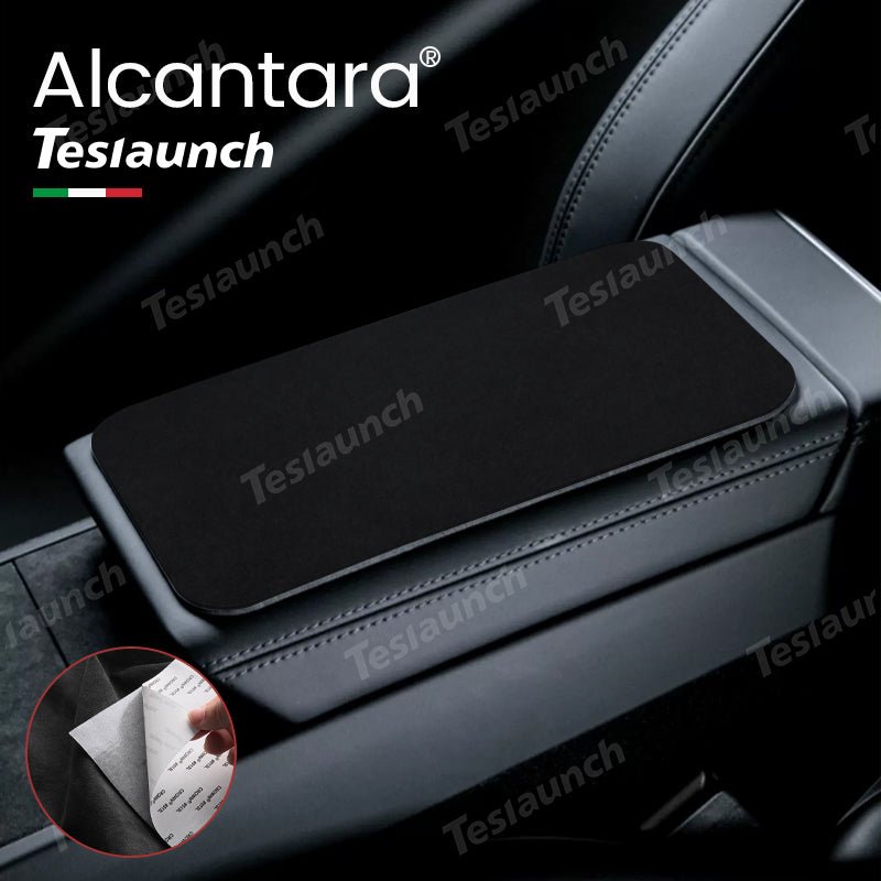 Alcantara Center Console Armrest Box Protective Pad Sticker For 2024+ Model 3 Highland