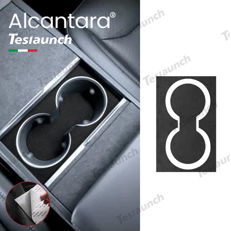 Alcantara Center Console Cup Holder Cover Sticker For 2024+ Model 3 Highland