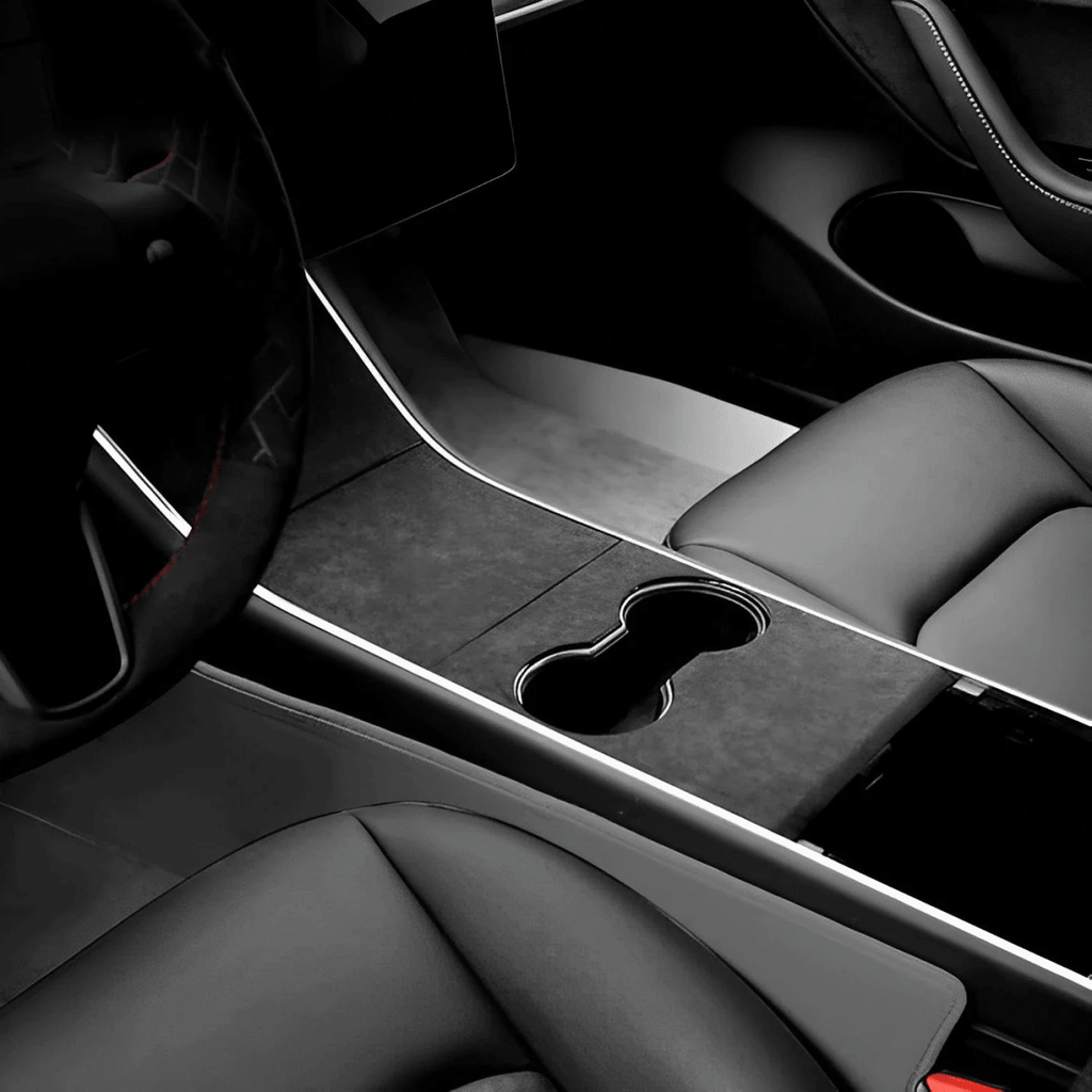 Alcantara Center Console Sticker Cover For Tesla Model 3/Y (2017-2023)