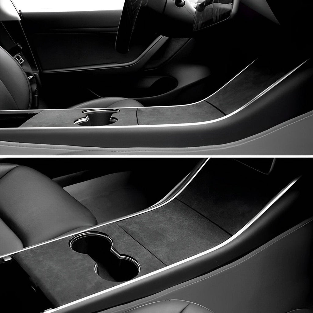 Alcantara Center Console Sticker Cover For Tesla Model 3/Y (2017-2023)
