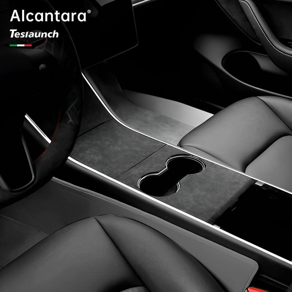 Alcantara Center Console Sticker Cover For Tesla Model 3/Y (2017-2023)
