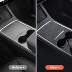 Alcantara Center Console Sticker Cover For Tesla Model 3/Y (2017-2023)