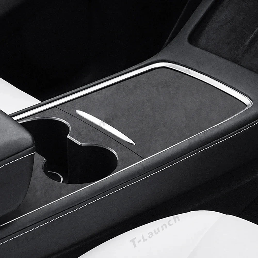 Alcantara Center Console Sticker Cover For Tesla Model 3/Y (2017-2023)