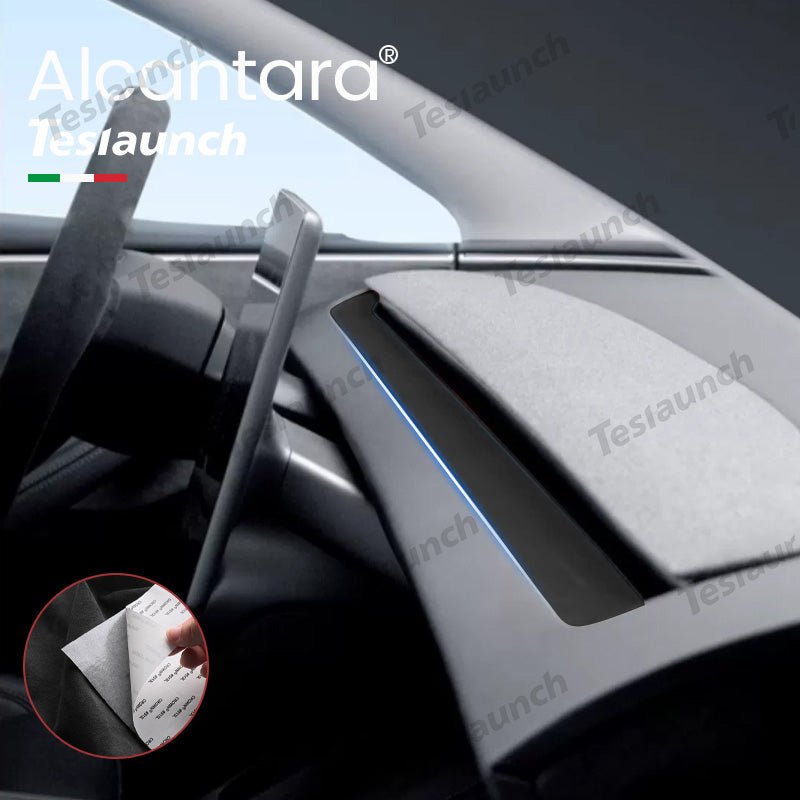 Alcantara Dashboard Air Outlet Cover Sticker For 2024+ Model 3 Highland