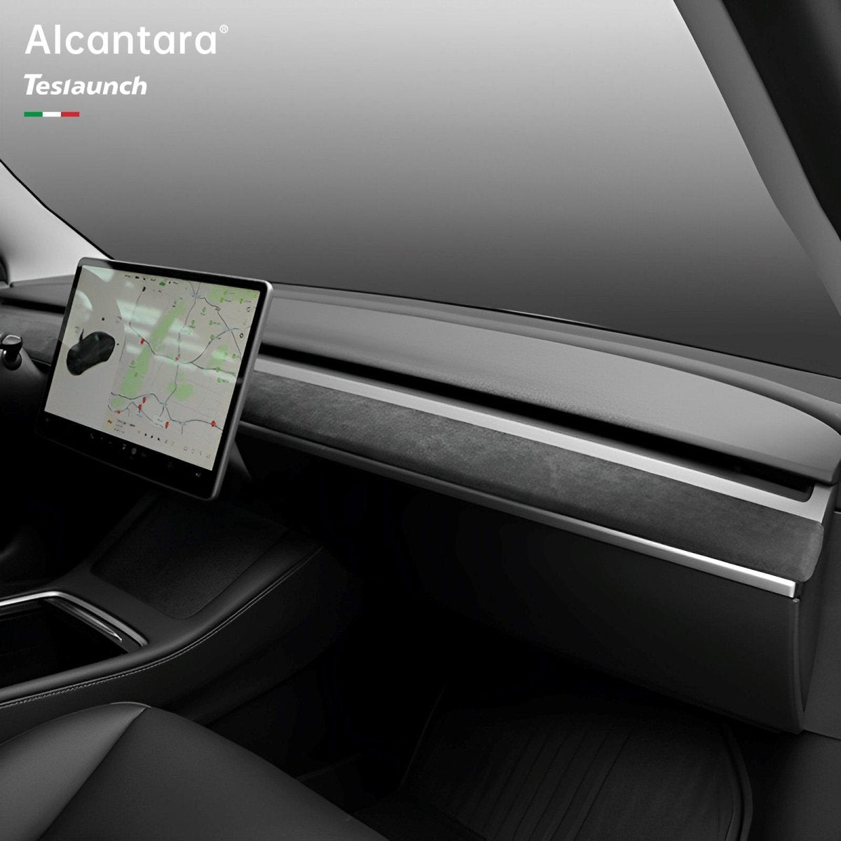 Alcantara Dashboard Cover For Tesla Model 3/Y (2017-2023)