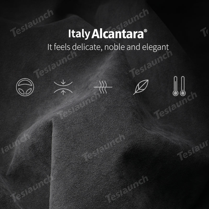 Alcantara  Dashboard Sides Triangular Stickers 2 PCS For 2024+ Model 3 Highland