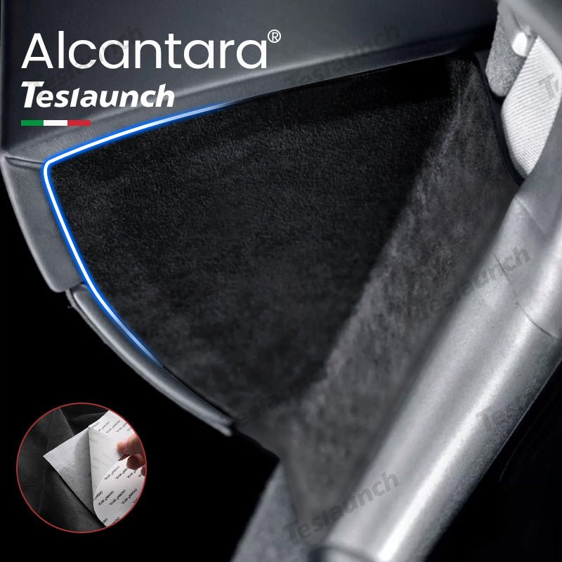 Alcantara  Dashboard Sides Triangular Stickers 2 PCS For 2024+ Model 3 Highland