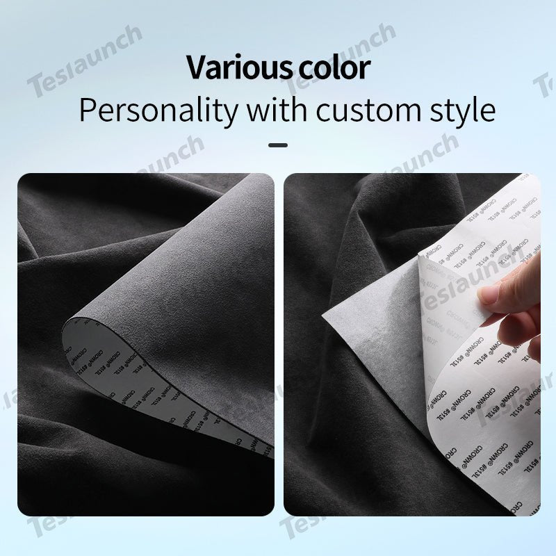 Alcantara  Dashboard Sides Triangular Stickers 2 PCS For 2024+ Model 3 Highland