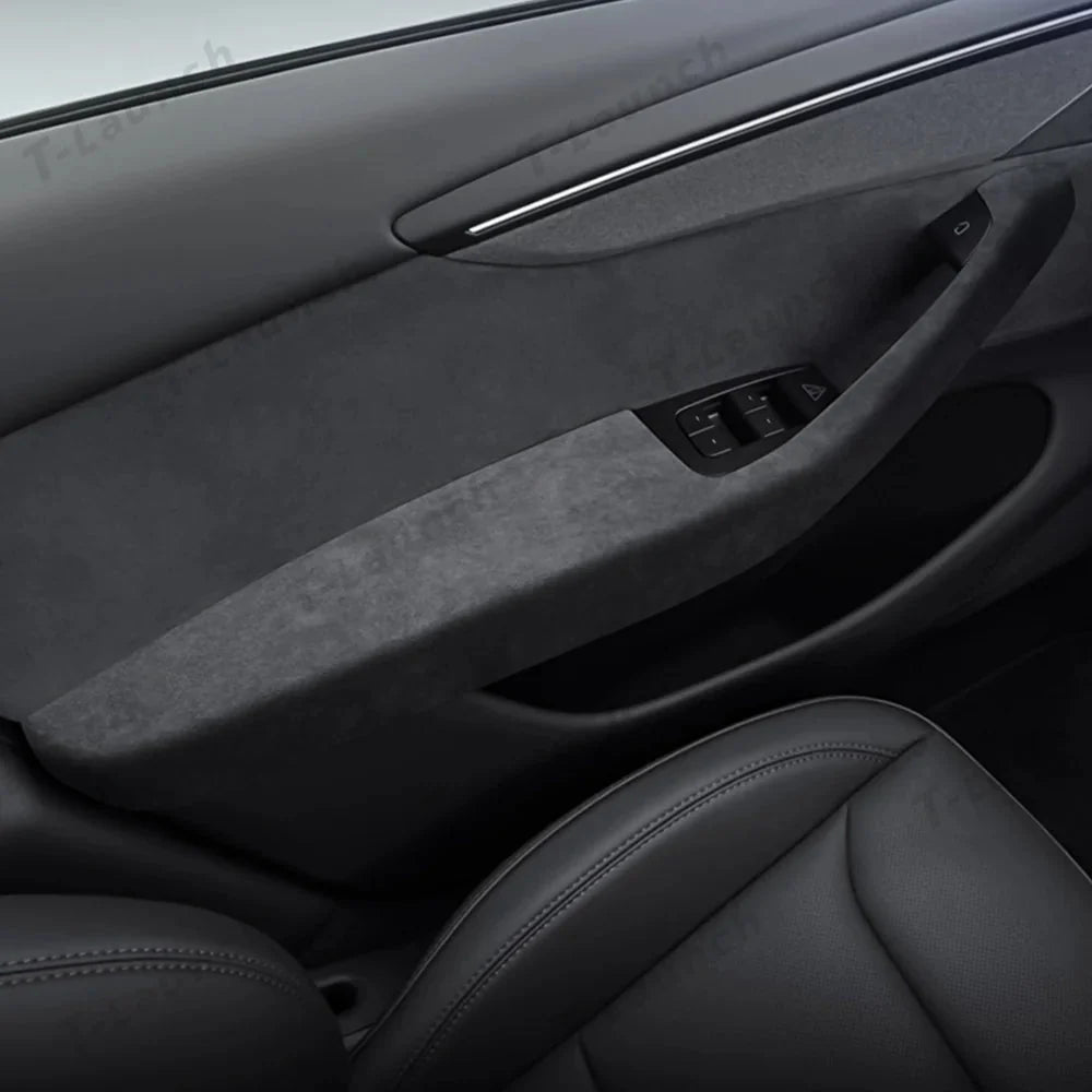 Alcantara Door Armrest Cover for Tesla Model Y Juniper 2025+