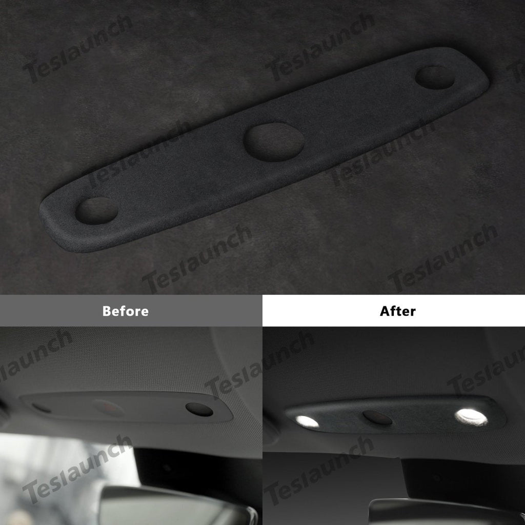 Alcantara Front Reading Light Cover for Tesla Model Y Juniper 2025+