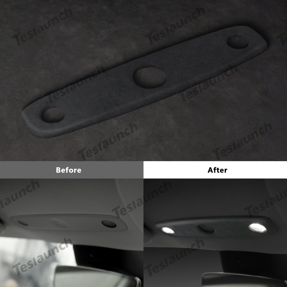 Alcantara Front Reading Light Cover for Tesla Model Y Juniper 2025+