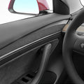Alcantara Interior Front Door Trim Panel Caps (2 PCS) for Tesla Model 3 (2021-2023) and Model Y 2023-2024