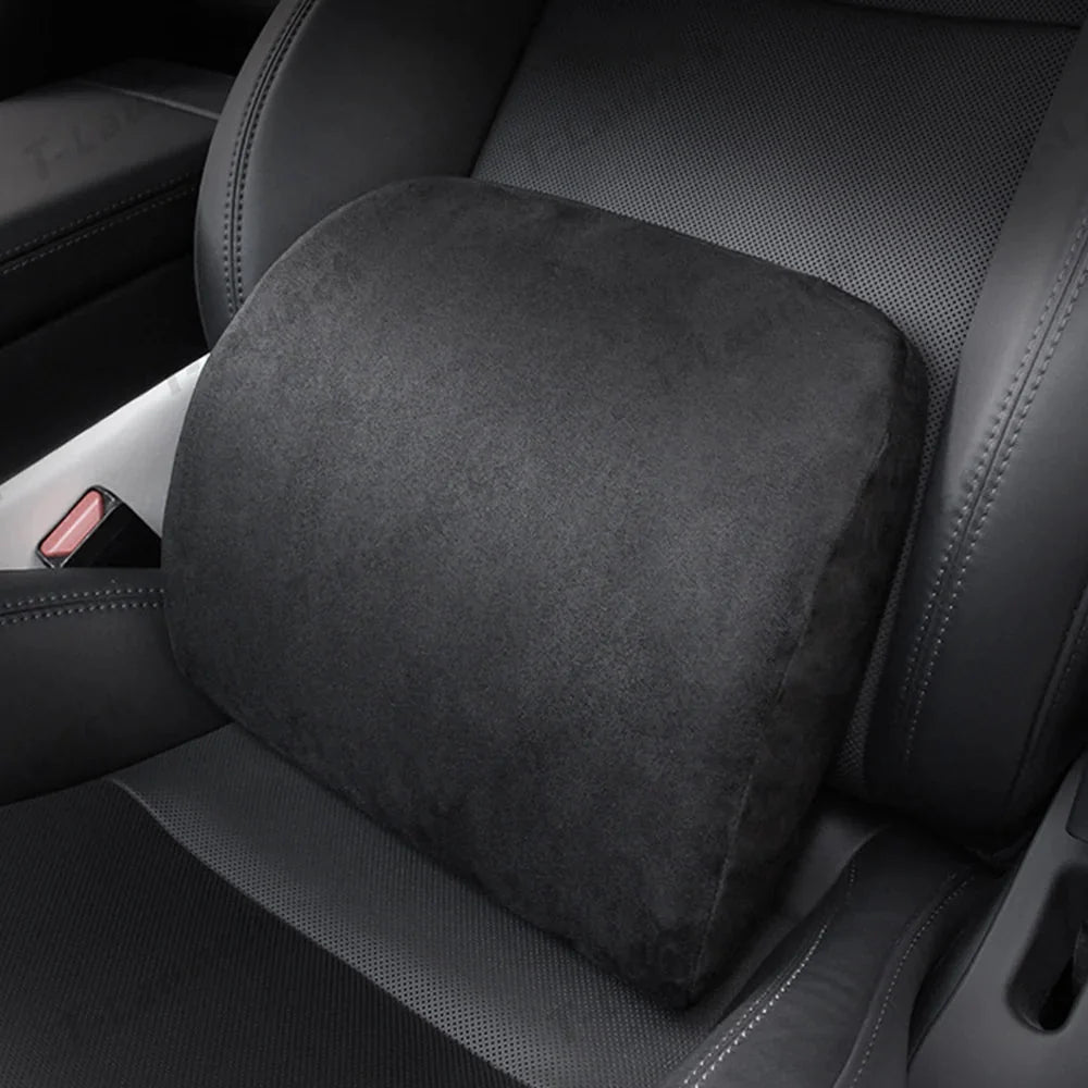Alcantara Neck & Lumbar Support Pillow for Tesla Model 3/Y/X/S/Cybertruck