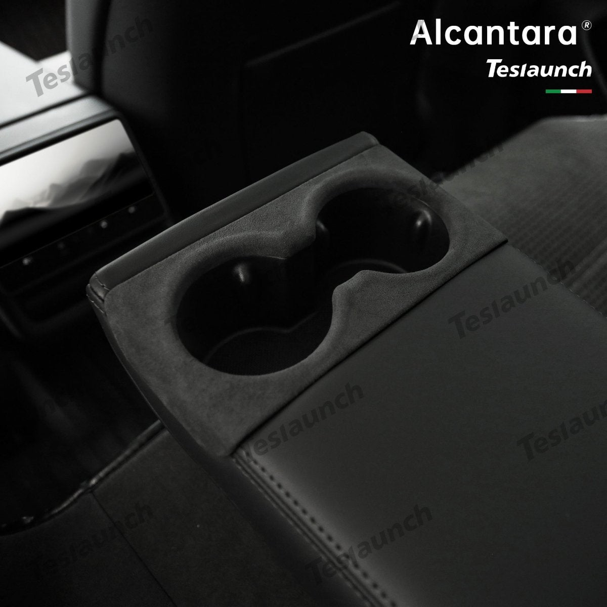 Alcantara Rear Seat Cup Cover For 2024+ Model 3 Highland