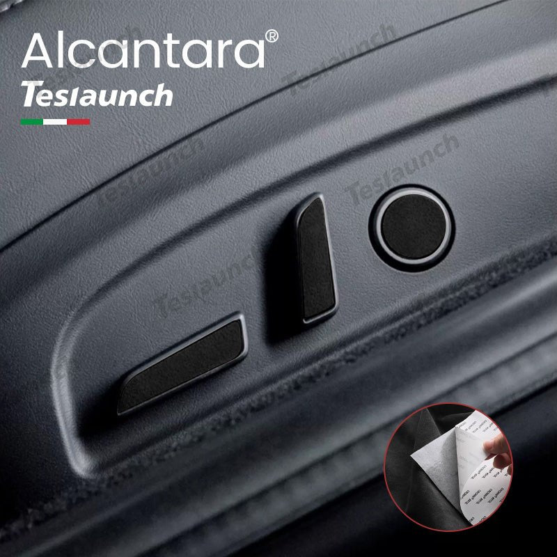 Alcantara Seat Adjustment Button Sticker For 2024+ Model 3 Highland (Set of 5)
