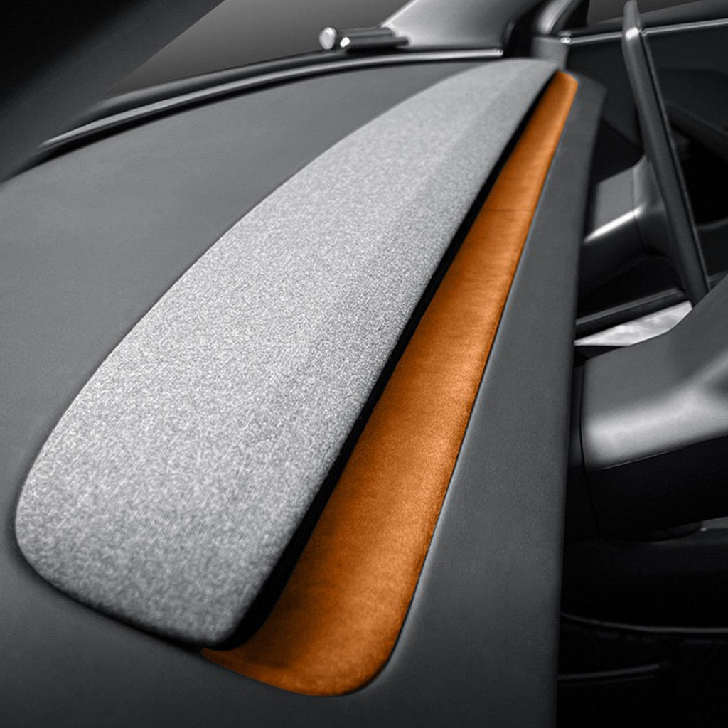 Alcantara Spliced Dash Trim for Tesla Model 3 Highland / Model Y Juniper (2PCS)