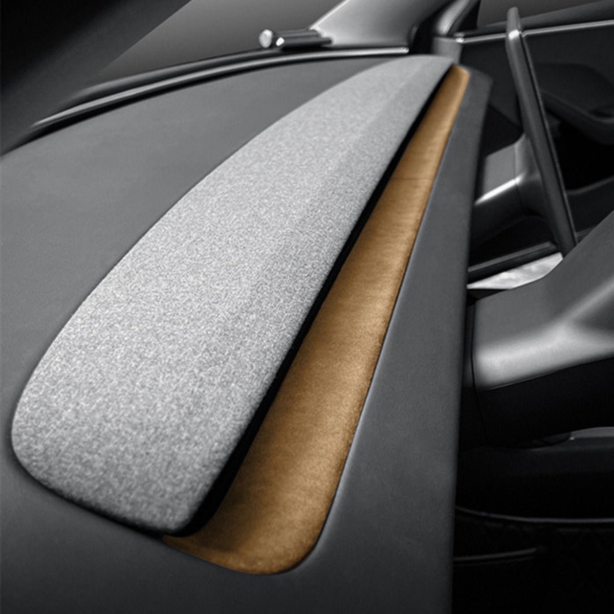 Alcantara Spliced Dash Trim for Tesla Model 3 Highland / Model Y Juniper (2PCS)