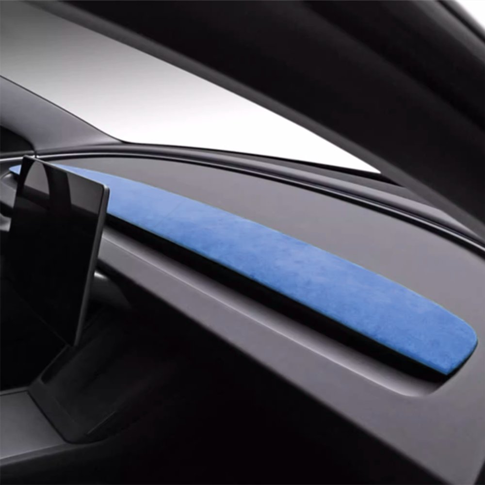 Alcantara Spliced Dash Trim for Tesla Model 3 Highland / Model Y Juniper (2PCS)