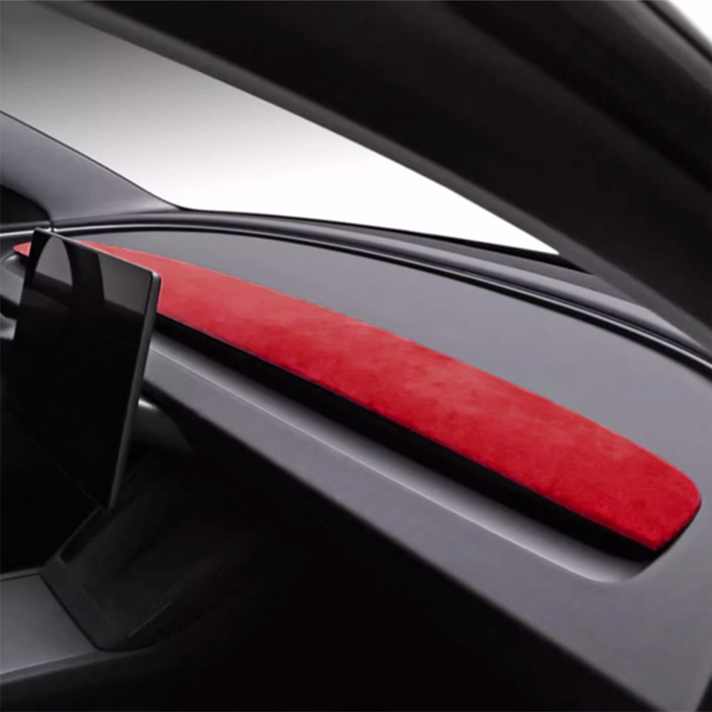 Alcantara Spliced Dash Trim for Tesla Model 3 Highland / Model Y Juniper (2PCS)