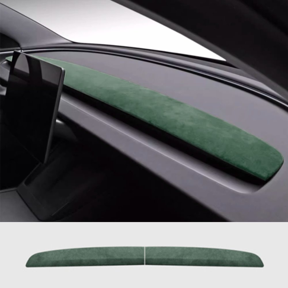 Alcantara Spliced Dash Trim for Tesla Model 3 Highland / Model Y Juniper (2PCS)