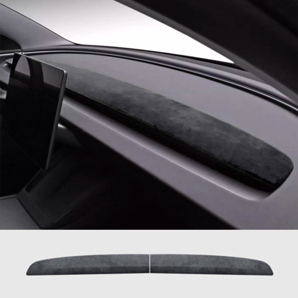 Alcantara Spliced Dash Trim for Tesla Model 3 Highland / Model Y Juniper (2PCS)