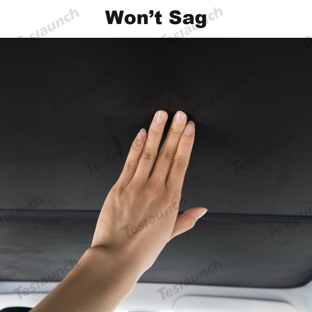 Alcantara Split Nano Ice Crystal Glass Roof Sunshade for Tesla Model Y Juniper 2025+
