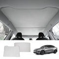 Alcantara Split Nano Ice Crystal Glass Roof Sunshade for Tesla Model Y Juniper 2025+