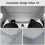 Alcantara Split Nano Ice Crystal Glass Roof Sunshade for Tesla Model Y Juniper 2025+
