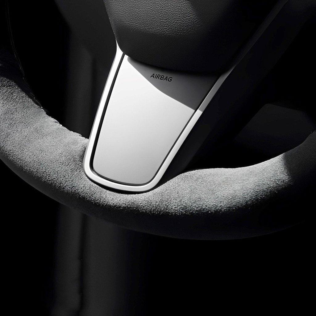 Alcantara Steering Wheel Cover (Hand Stitch, Half-Open, One-Piece) for 2026 New Tesla Model Y Standard