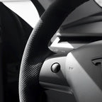 Alcantara Steering Wheel Cover (Hand Stitch, Half-Open, One-Piece) for Tesla Model 3 Highland Standard 2025+