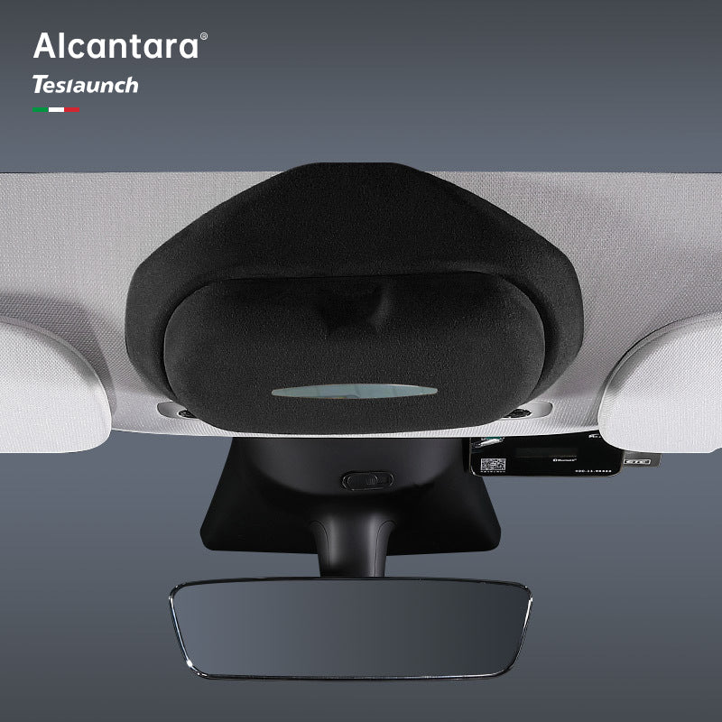 Alcantara Sunglasses Storage Box for Tesla Model 3/Y （not fit for 2024+ Model 3 Highland）