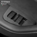 Alcantara Window Switch Button Covers (4 Pcs) For Tesla Model 3/Y (2017-2023)-for Left Hand Drive