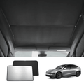 Alcantara Nano Ice Crystal Glass Roof Sunshade for Tesla Model Y L 6-Seater 2026+